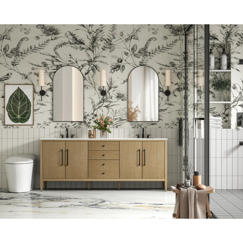 Winston Porter 84 inch Double Bathroom Vanity | Wayfair